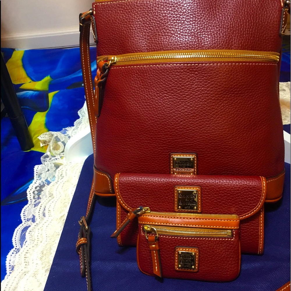 Dooney and Bourke leather bag, wallet coin purse